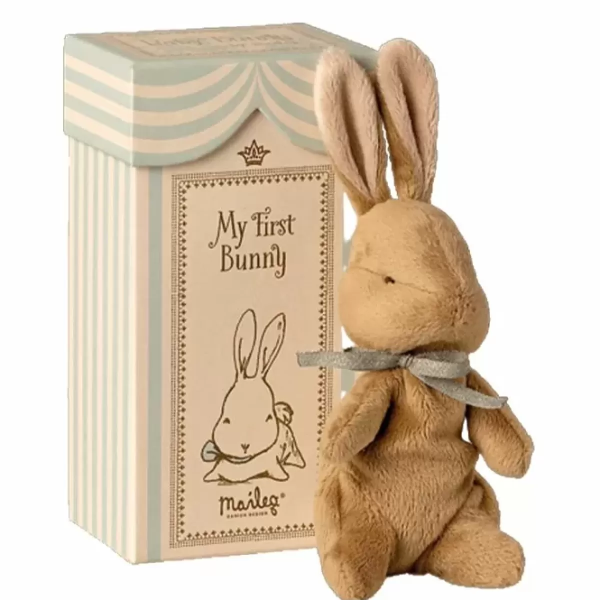 Babyspeelgoed-Maileg Knuffel My First Bunny Light Blue