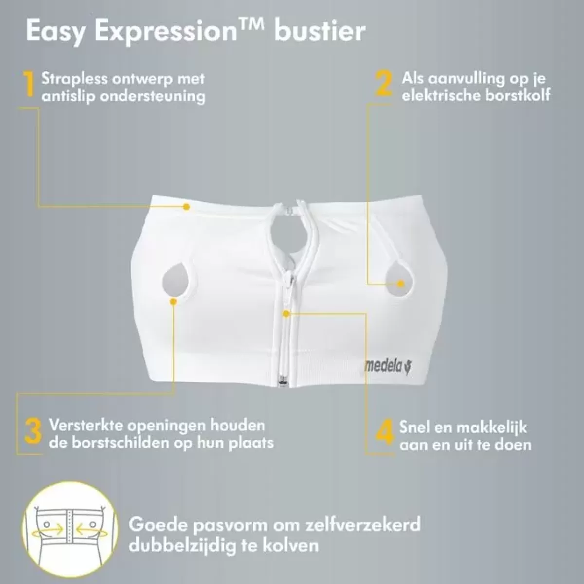 Borstvoeding Musthaves-Medela Easy Expression Bustier Wit