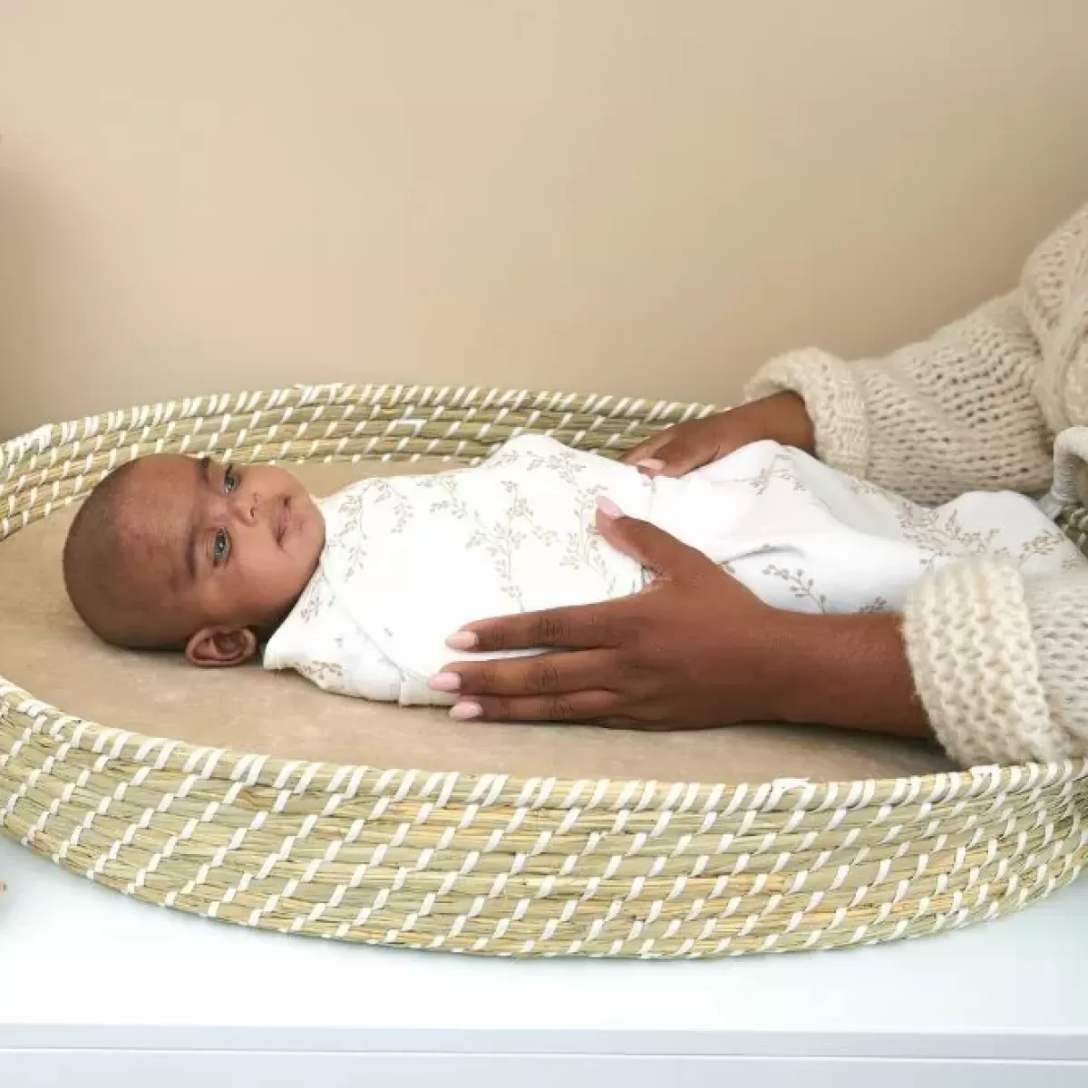 Slaapzakken-Meyco Inbakerzak Swaddle Branches (0-3M)