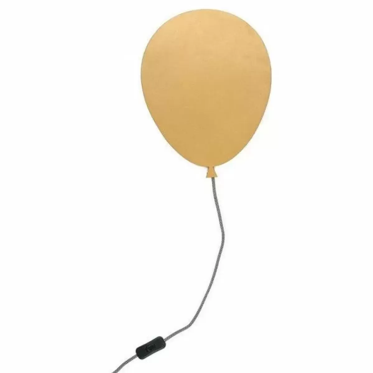 Lampen-Kids Depot Muurlamp Barba Ballon Goud Incl. Ledlamp Kidsdepot