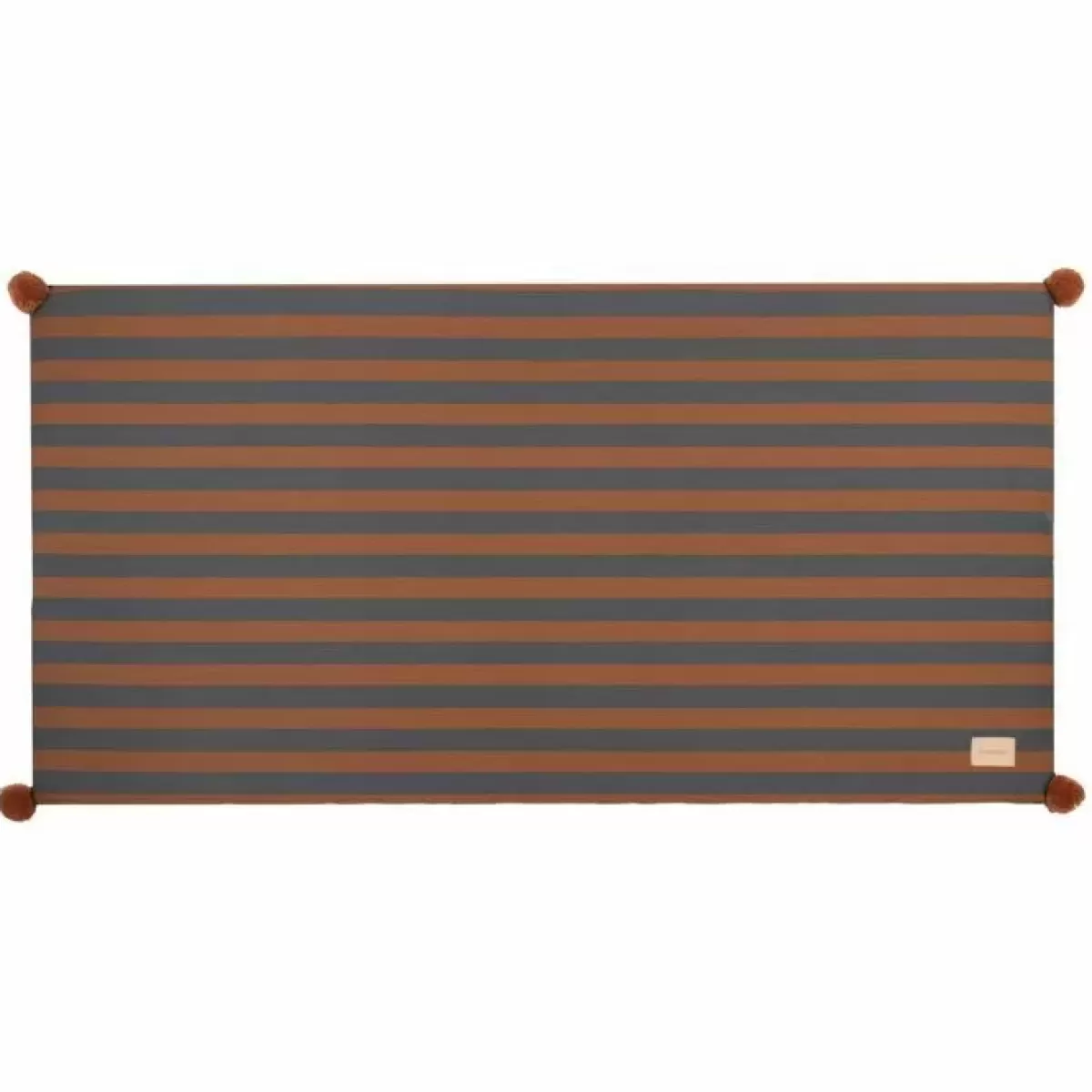 Speelkleden-Nobodinoz Eco Speelmatras Majestic Blue Brown Stripes