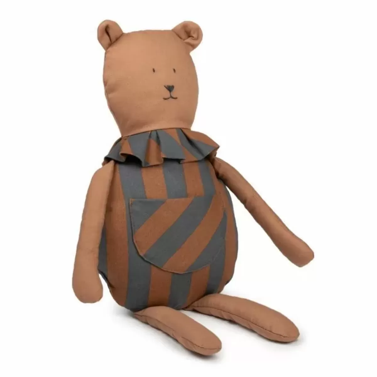 Knuffels-Nobodinoz Knufffel Beer Majestic Blue Brown Stripes