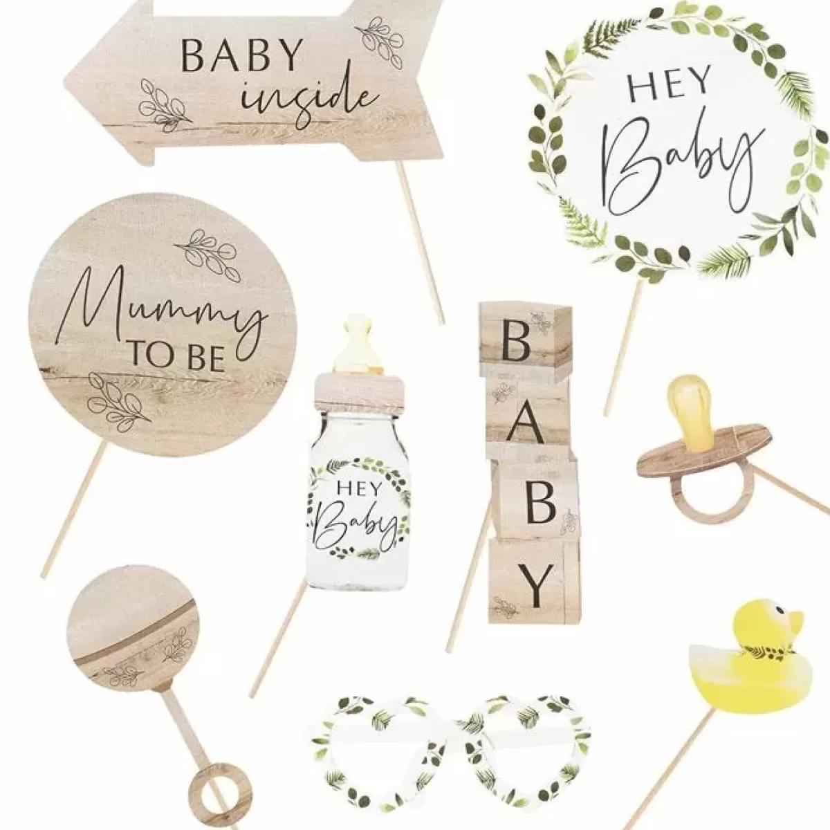 Botanical Baby-Ginger Ray Party Props Botanical Baby (10St)