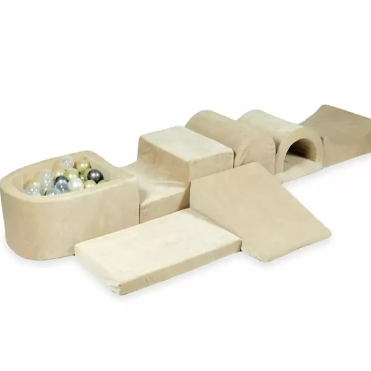 Ballenbakken-Moje Playset + 100 Ballen Soft Velvet Beige