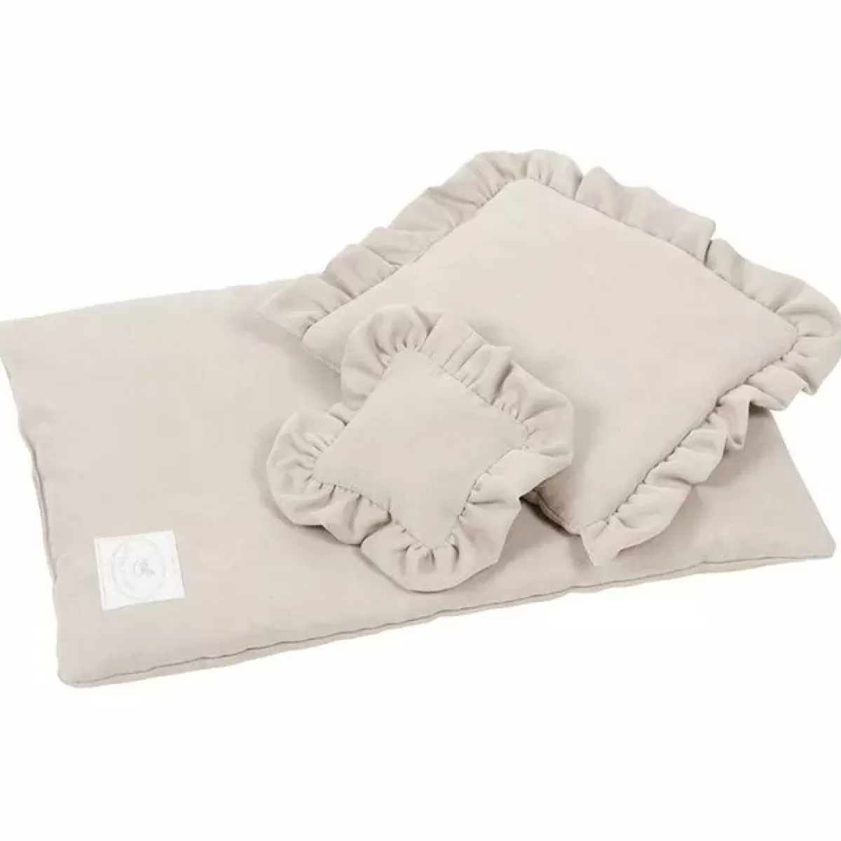 Poppen & Accessoires-Cotton & Sweets Poppenbeddengoed Dark Beige Cotton & Sweets