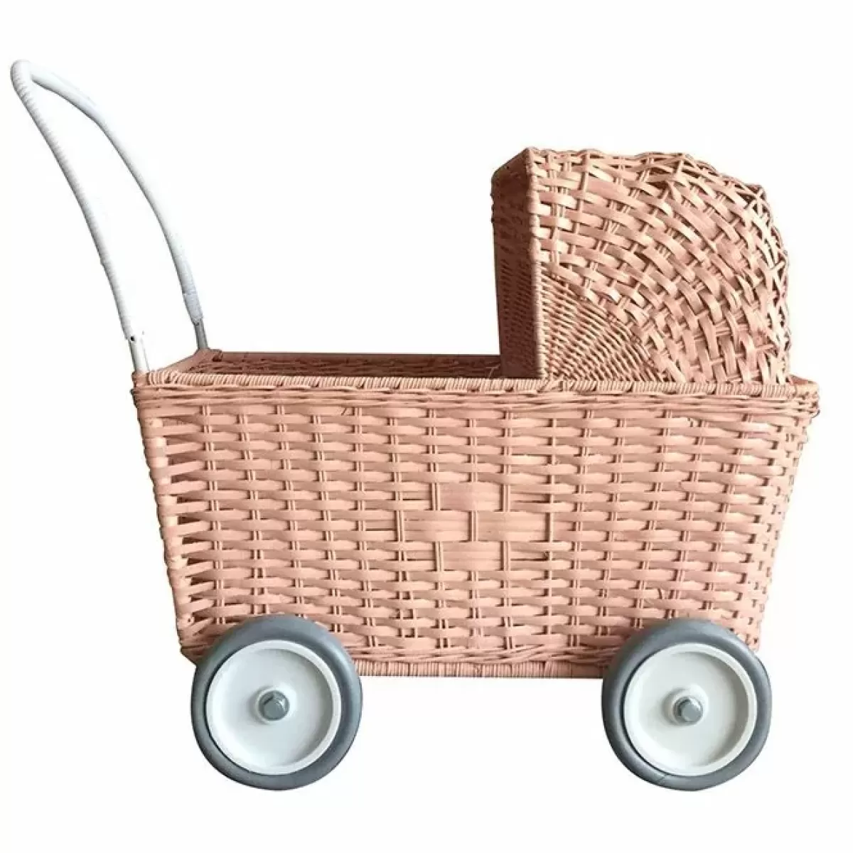 Poppen & Accessoires-Olli Ella Poppenwagen Strolley Roze