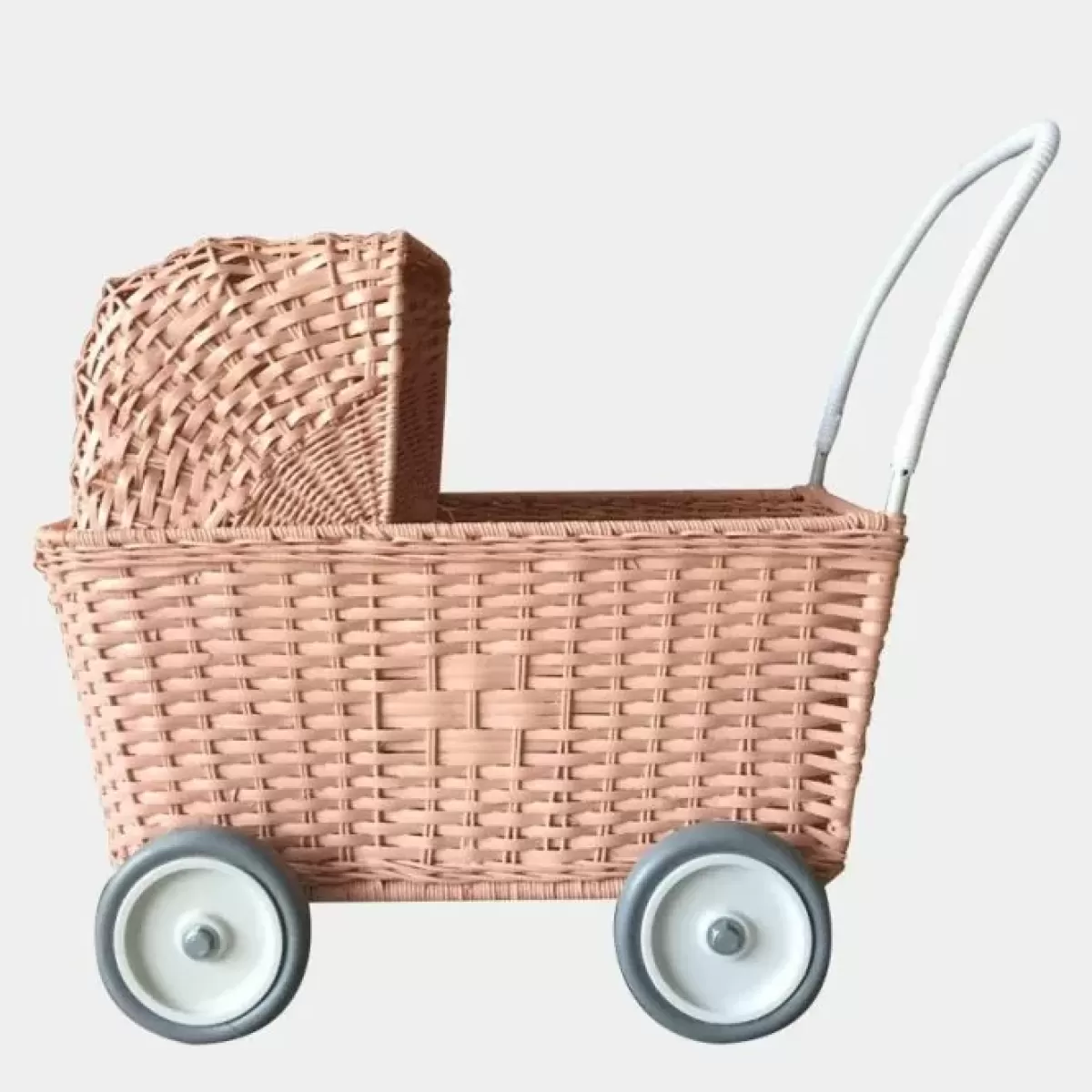 Poppen & Accessoires-Olli Ella Poppenwagen Strolley Roze