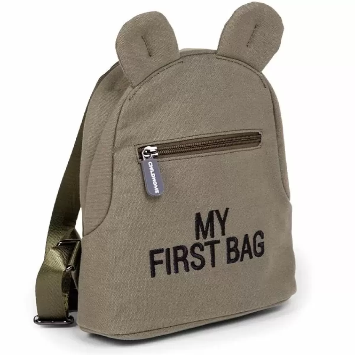 Kinderrugzakken-Childhome Rugzak My First Bag Canvas Khaki