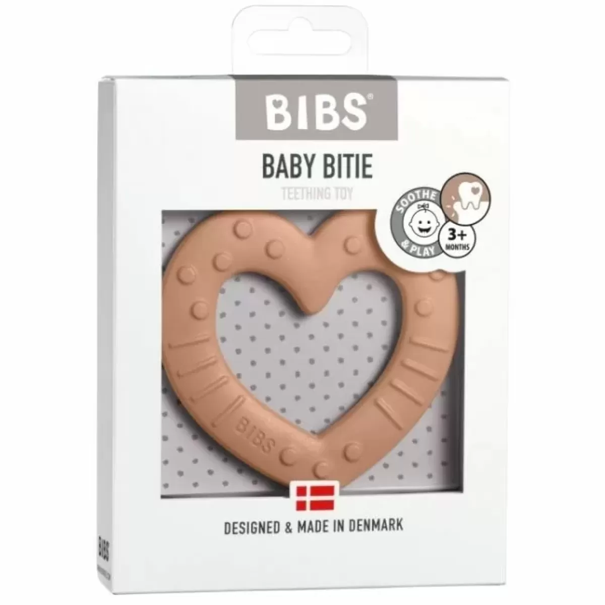 Valentijnsdag-Bibs Siliconen Bijtring Heart Peach