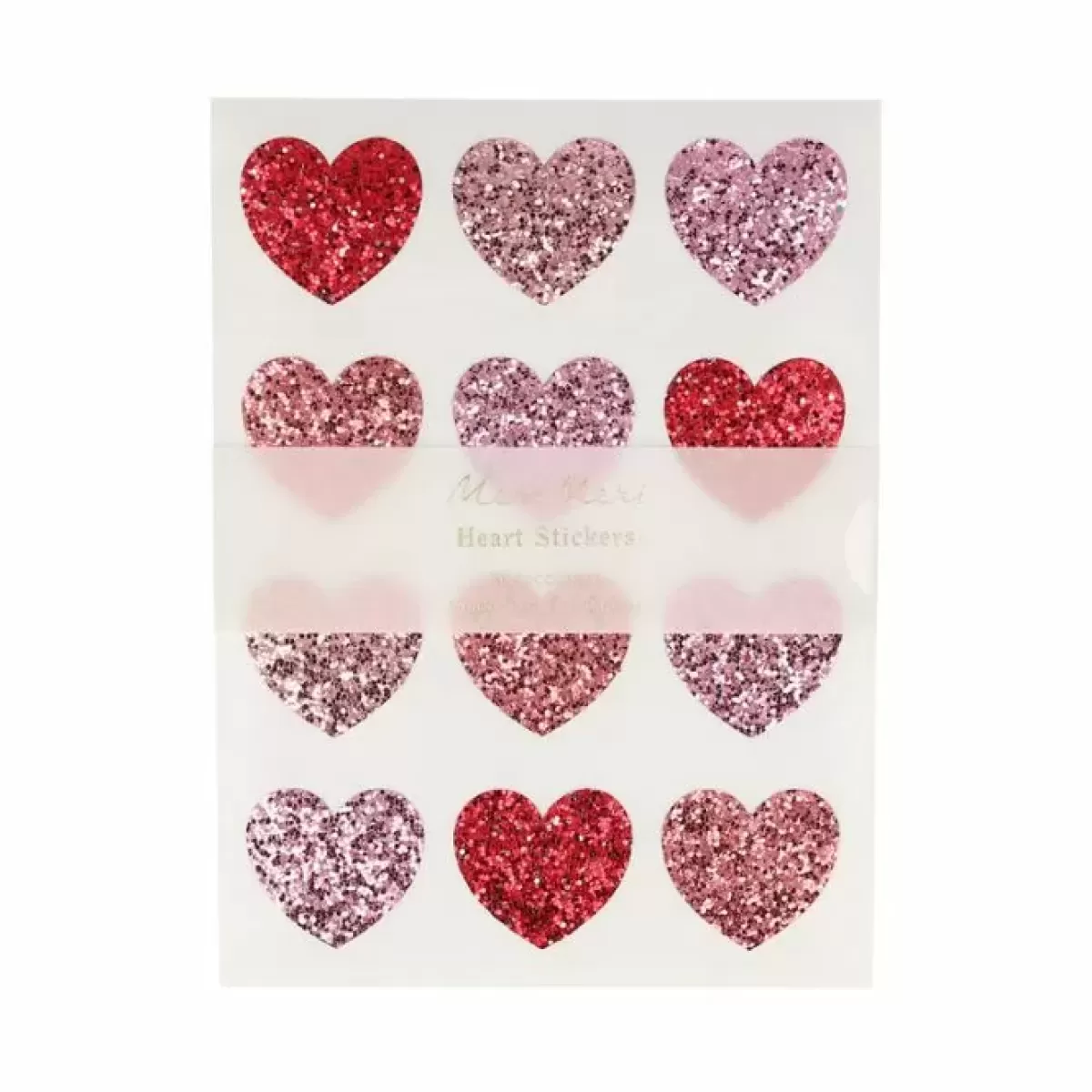 Valentijnsdag-Meri Meri Stickers Glitter Heart (96St)