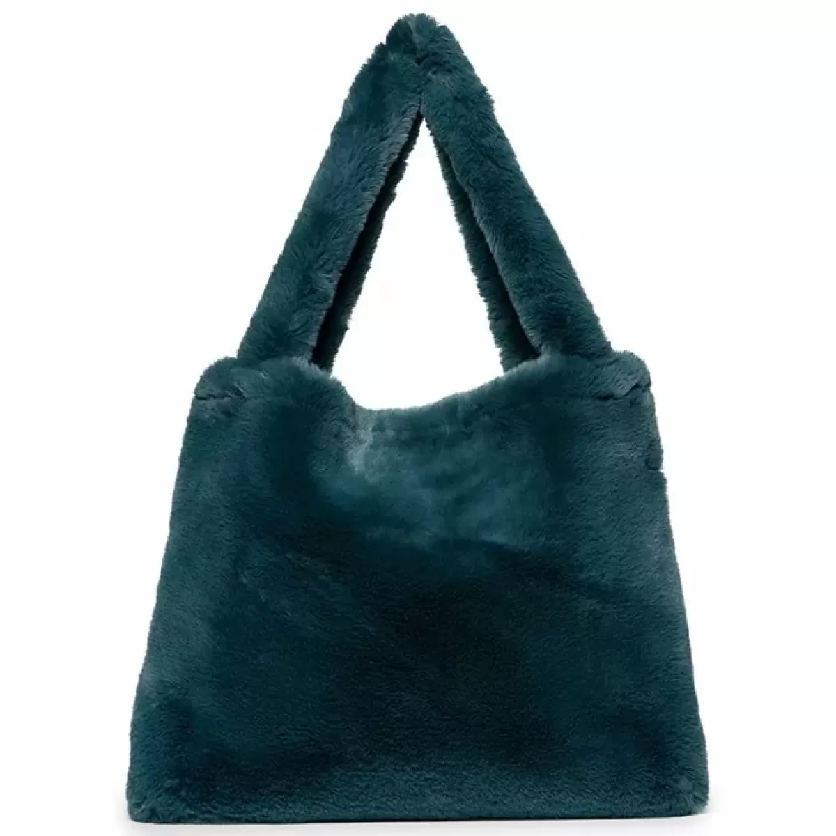 Luiertassen-Studio Noos Mom Bag Petrol Blue Faux Fur