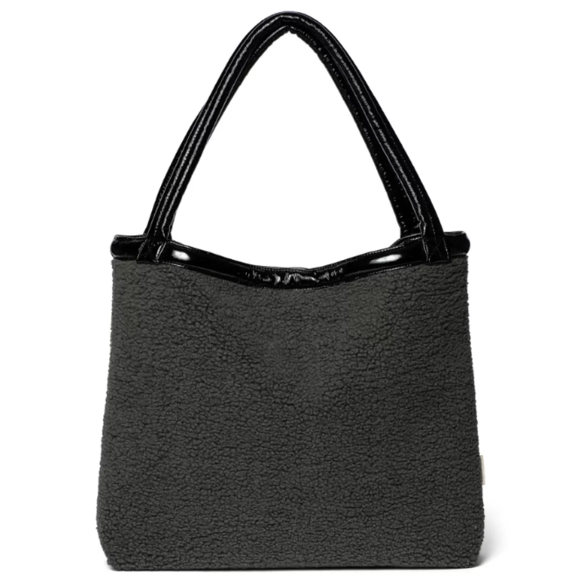 Luiertassen-Studio Noos Mom Bag Reversible Teddy Lacquer Zwart