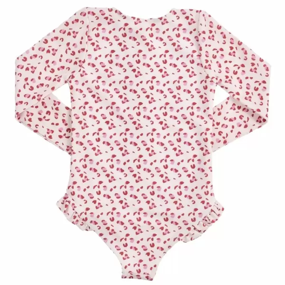 Zomer Musthaves-Swim Essentials Badpak Lange Mouw Old Pink Leopard