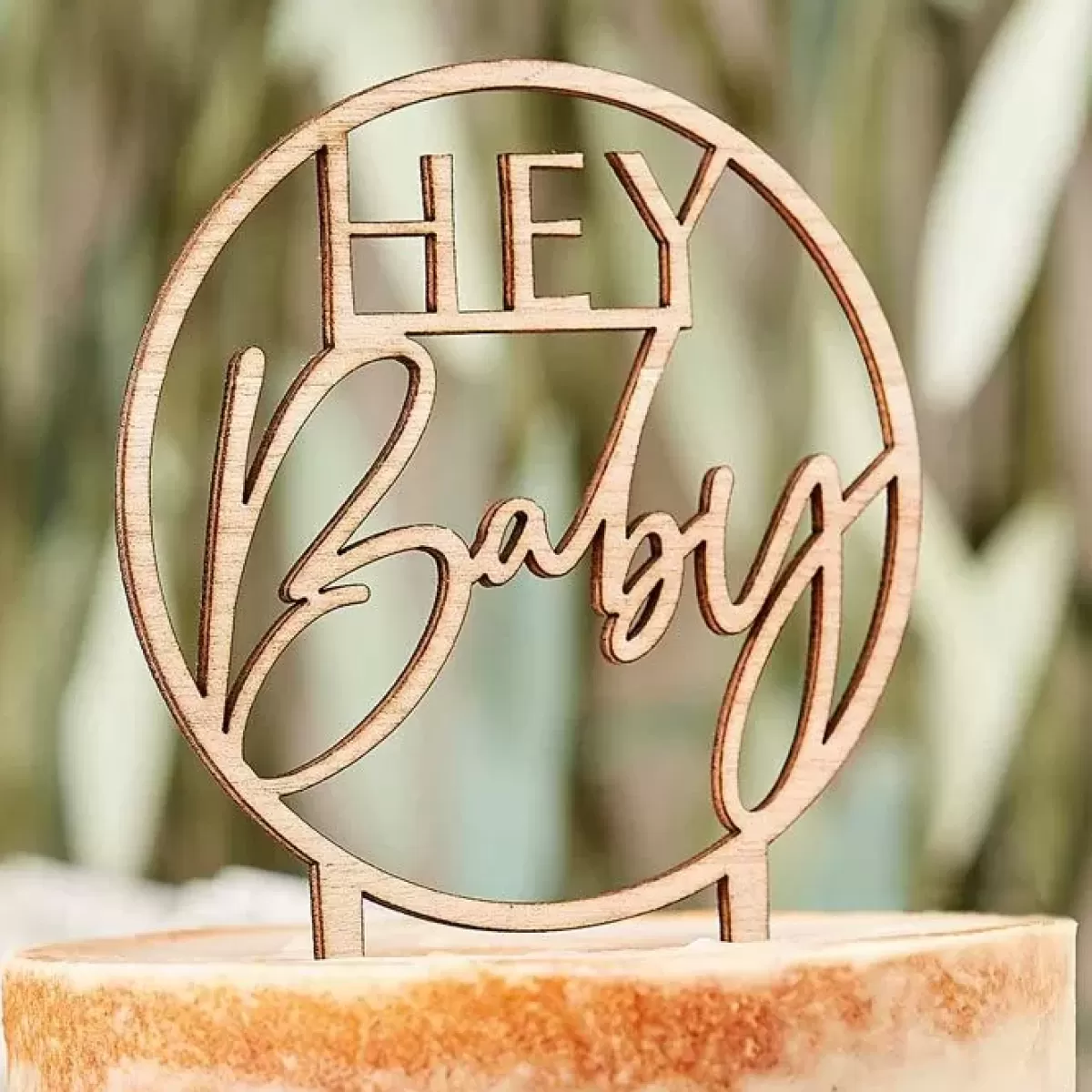 Botanical Baby-Ginger Ray Taarttopper Hey Baby Hout Botanical Baby (4St)