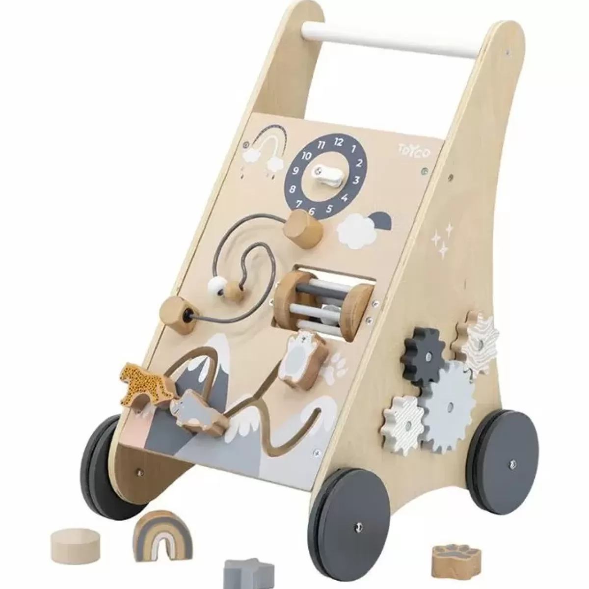 Houten Speelgoed-Tryco Wood Activiteiten Loopwagen