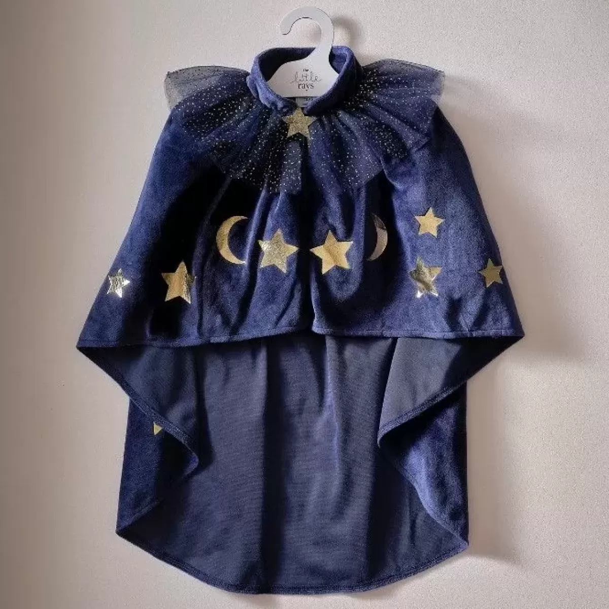 Verkleedkleding Meisjes-Ginger Ray Verkleedcape Tovenaar Velvet Blauw