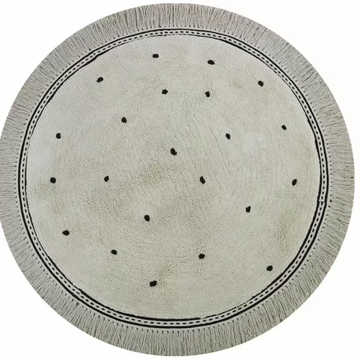 Vloerkleden-Tapis Petit Vloerkleed Anna Dots Cream Rond (110Cm) Tapis Petit