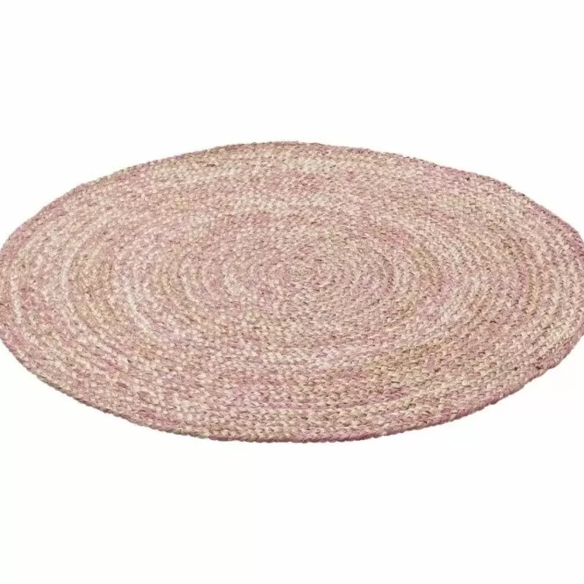 Vloerkleden-Kids Depot Vloerkleed Jute Rond Roze (110Cm) Kidsdepot