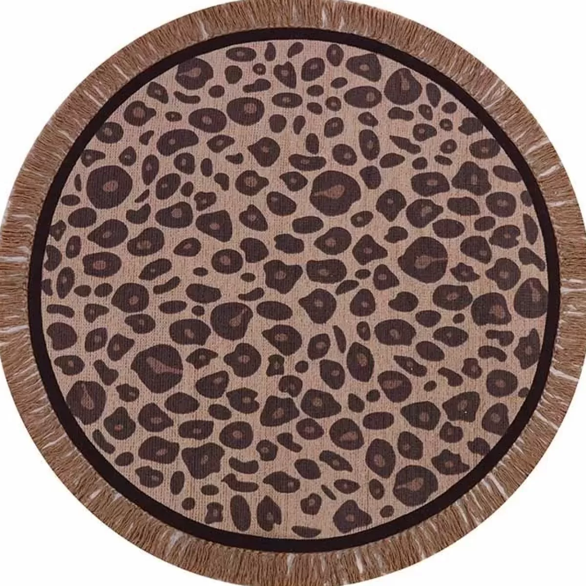 Vloerkleden-Tapis Petit Vloerkleed Leopard Roze Rond (120Cm) Tapis Petit