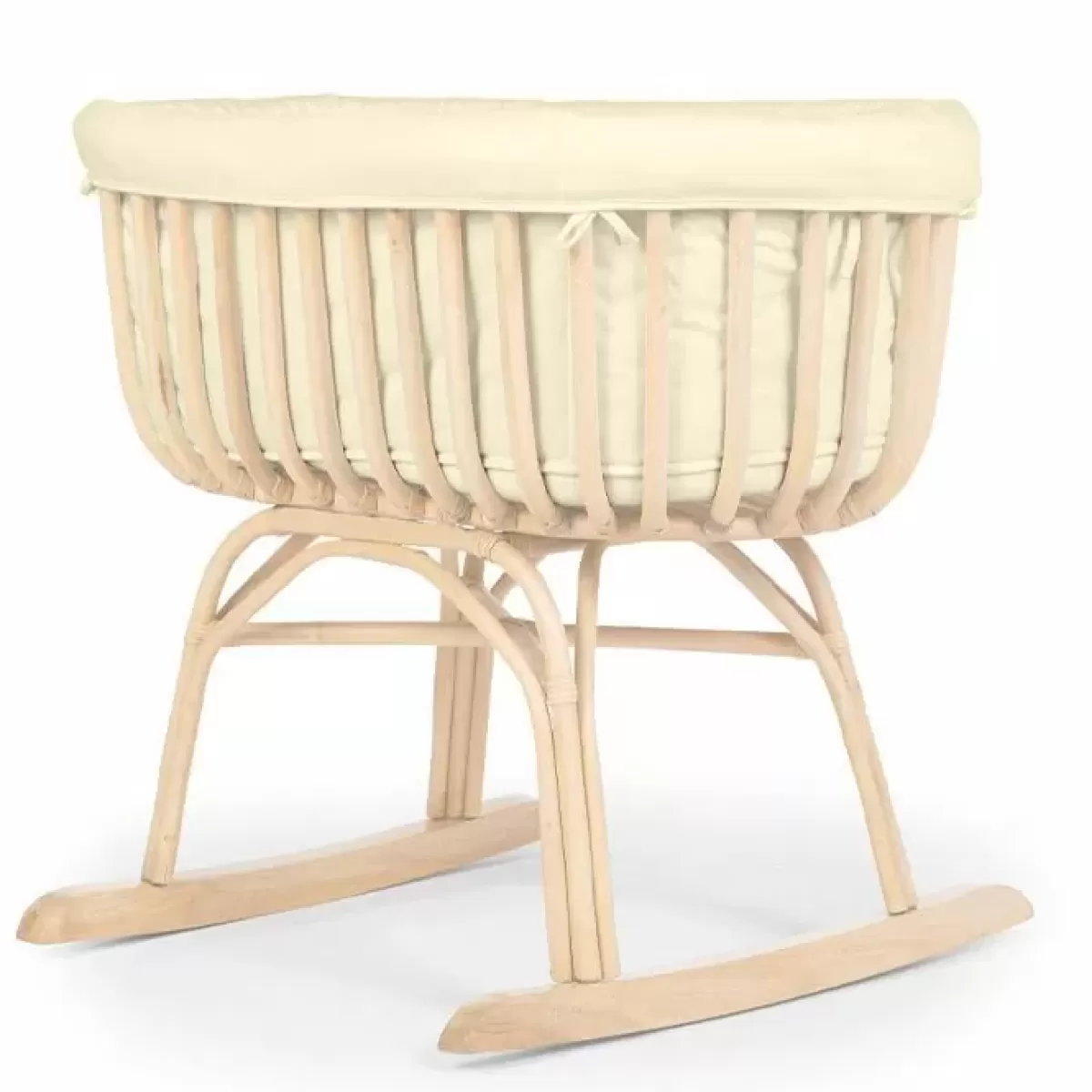 Meubels-Childhome Wiegbekleding Wit Rotan Wieg