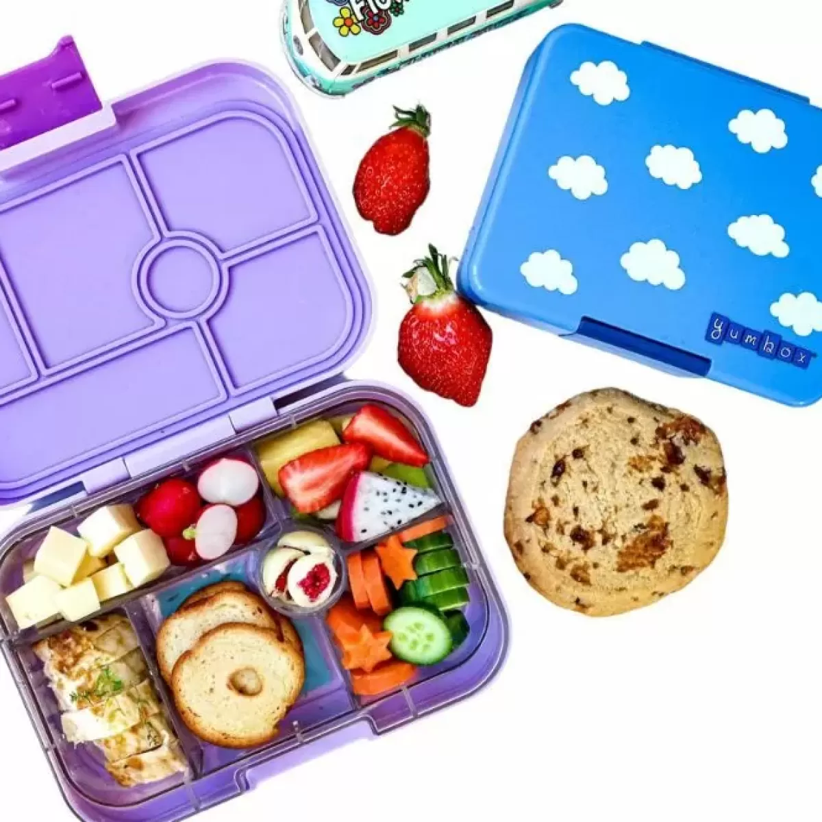 Broodtrommels-Yumbox Lunchbox Bento Lulu Purple/Paris 6 Vakken